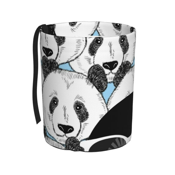Naloa Black Head Woman with Panda Hair Car Trash Can Garbage Car Accessories Trash Can Car Waste Bin for for Driver and Passenger Any Vehicle
