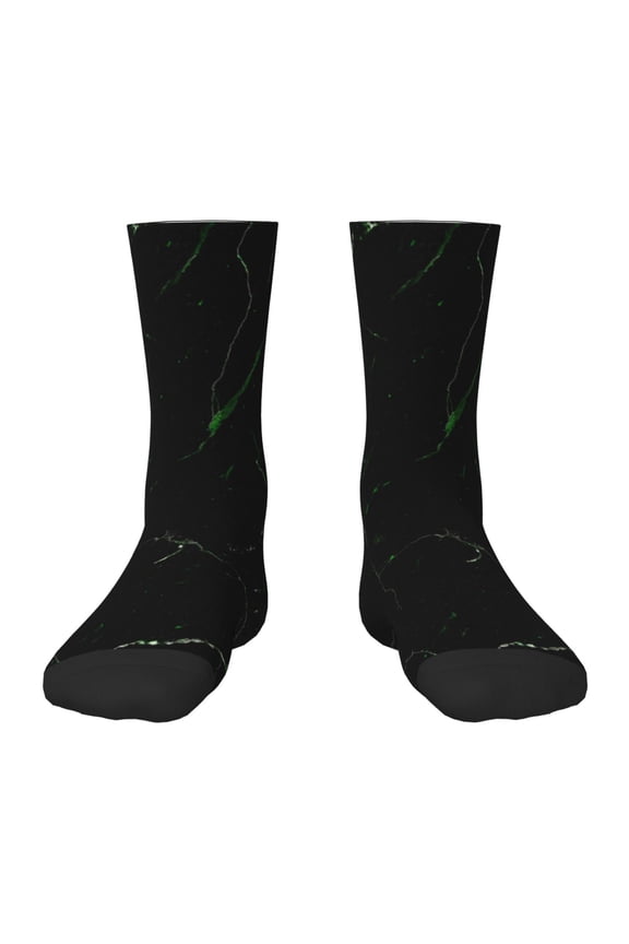 Black Marble Kids Socks Unisex Kids and Toddlers' Crew Socks, ,1 Pairs