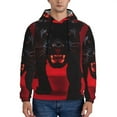 thumbnail image 1 of Naloa Black Panther Red Background Men's Casual Hooded Collar Drawstring Hoodies Pullover Sweatshirts Casual Long Sleeve Shirts-3X-Large, 1 of 7