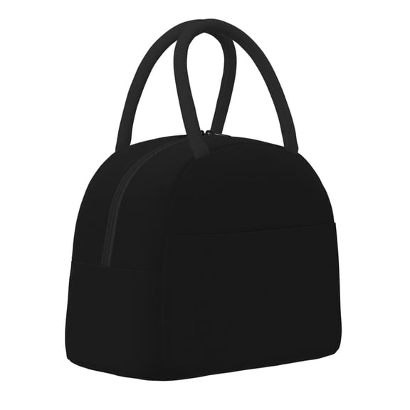 Naloa Black Print Lunch Bag for Women Men,Insulated Lunch Box for Adult,Reusable Lunch Tote Bag for Work, Picnic or Travel