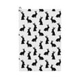 thumbnail image 1 of Naloa Black Rabbit Golf Towel Golf Gift for Men and Women Golf Towel with Carabiner Clip to Quickly Remove Mud, Dirt and Sweat, 1 of 8