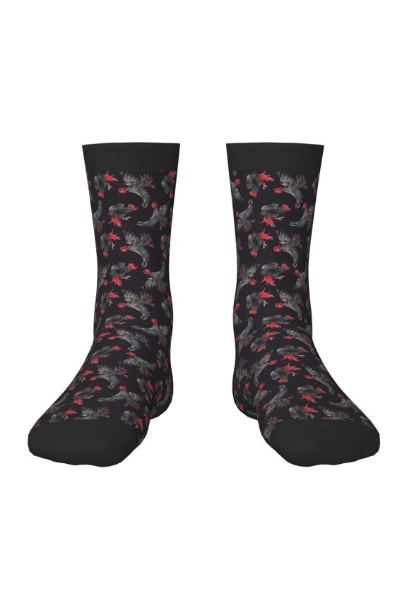 Black Roosters Kids Socks Unisex Kids and Toddlers' Crew Socks, ,1 Pairs