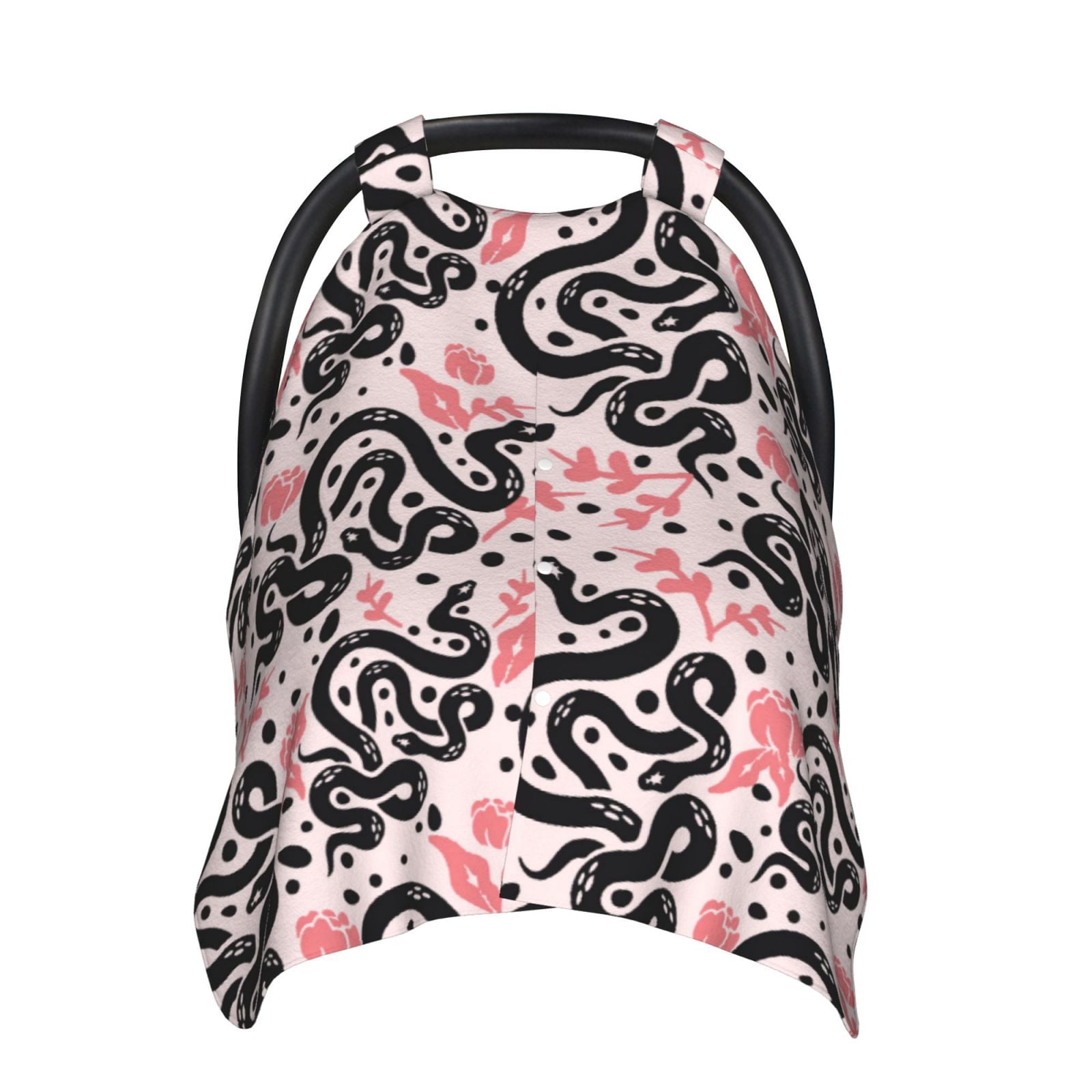 Naloa Black Snake Baby Car Seat Cover, Breathable Baby Carrier Cover, Multiuse Baby Carrier Cover & Nursing Breastfeeding Cover