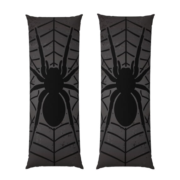 Naloa Black Spider On Web 1 Super Soft 20x60 Body Pillow Case,Long Side Hidden Zipper(PILLOWS ARE NOT INCLUDED)
