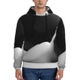 thumbnail image 1 of Naloa Black White Fluid Sculpture Men's Casual Hooded Collar Drawstring Hoodies Pullover Sweatshirts Casual Long Sleeve Shirts-4X-Large, 1 of 7