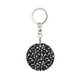 thumbnail image 1 of Naloa Black White Leaves Print Round Keychain Keychain Key Ring, Key Tag, Key Chain Bulk for Gift Accessories (Round), 1 of 7