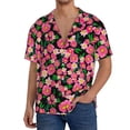 thumbnail image 1 of Naloa Blooming Meadow Men's Loose Fit Cuban Collar Short-Sleeve Shirt, Hawaiian Shirts, Mens Shirts Casual for Everyday Wear Outings-X-Large, 1 of 5