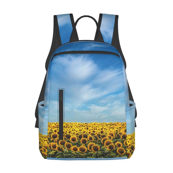 Naloa Blooming Sunflower Field Print Lightweight DayBackpack Suitable for school, work, shopping, travel, etc.