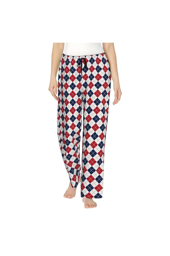 Blue And Red Diamond Pajamas Pants for Women, Lounge for Women,Women’s Pajama Lounge Pants-XX-Large