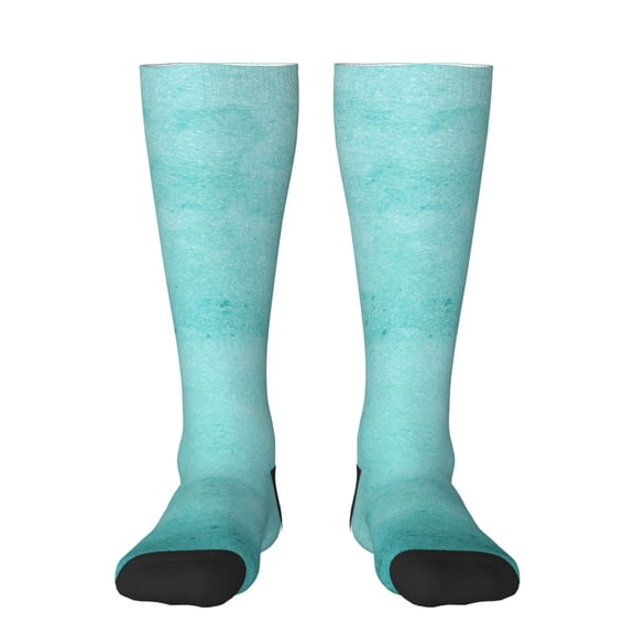 Naloa Blue And Turquoise Thigh High Socks Extra Long Stretchy Sock Women Over Knee High Opaque Stocking Daily Wear