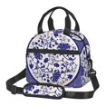 thumbnail image 1 of Naloa Blue And White Porcelain Pattern Print Lunch Bag for Women & Men Insulated Lunch Box or Cooler Lunch Tote Bags for Work, Travel, Outdoor, 1 of 5