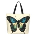 thumbnail image 1 of Naloa Blue Black Butterfly Art Tote Bag for Women Large Capacity Shoulder Bag for College Work Travel Shopping, 1 of 8