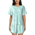thumbnail image 1 of Naloa Blue Bright Women's Short-Sleeved Pajama Set, Loungewear, Summer pajamas, Breathable Cozy - X-Large, 1 of 9