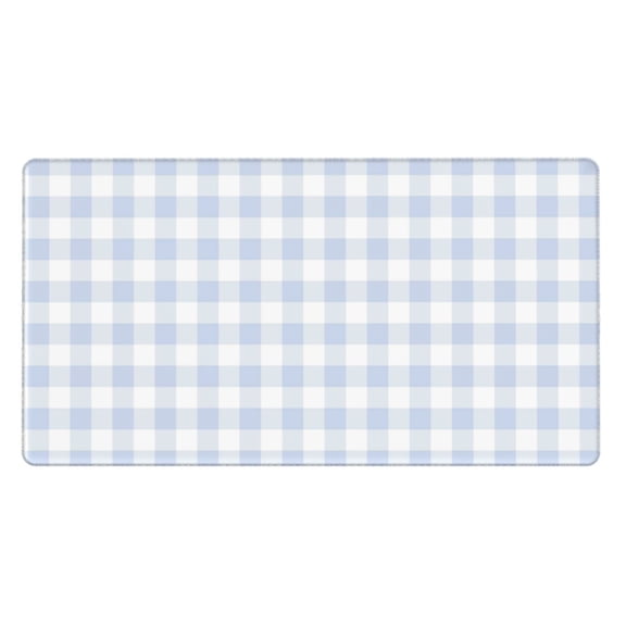 Naloa Blue Checkboard Gaming Mouse Pad Large Mouse Mat Long Extended Desk Pad Non-Slip Rubber Mice Pads Stitched Edges Thin Pad (16x29.5 Inch)