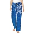 thumbnail image 1 of Naloa Blue Christmas With Snowflakes Pajamas Pants for Women, Lounge for Women,Women’s Pajama Lounge Pants-XX-Large, 1 of 6
