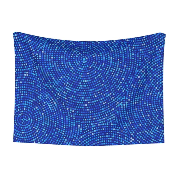Naloa Blue Circles Mosaic Dog Blanket, 3 Sizes Cat Blanket for Indoor Cats Large Medium Small Dog Gifts-Small
