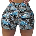 thumbnail image 1 of Naloa Blue Excavator Biker Shorts for Women Seamless Scrunch Short Women’s Yoga Shorts for Gym Running Sport Shorts - XX-Large, 1 of 9
