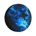 thumbnail image 1 of Naloa Blue Fire Cool Wolf PVC Leather Spare Tire Wheel Cover for Car Truck SUV Camper Trailer Universal Fit many size16 inch, 1 of 6