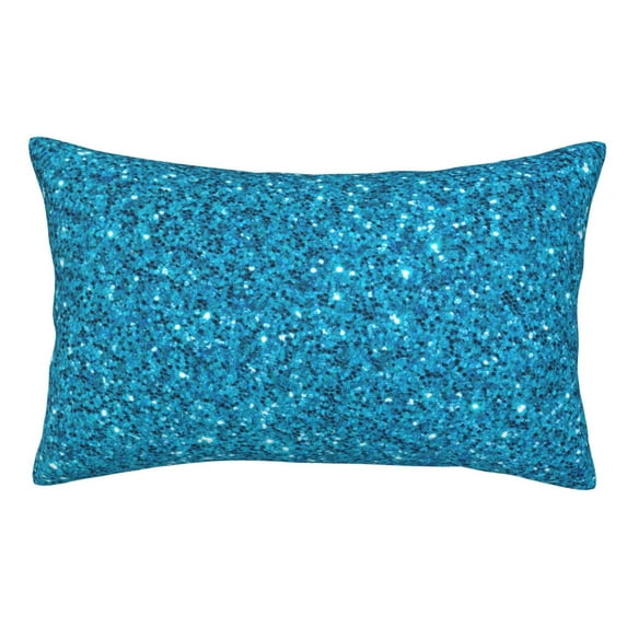 Naloa Blue Glitter Pillow Covers, Throw Pillow Case Cushion Covers,Cushion for Bedroom,Couch,Home-14"x20"