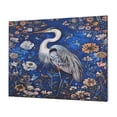 thumbnail image 1 of Naloa Blue Heron Floral Garden Print Canvas Picture,Wall Pictures, Modern Decorative Poster,Art Prints for Bedroom, Toilet, 40 x 30 cm, Built-in Wooden Frame, 1 of 6