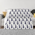 thumbnail image 1 of Naloa Blue Leaves Flannel Blankets - Thick and Warm Blanket for Winter, Soft Fuzzy Plush King Blanket for All Seasons80"x60", 1 of 6