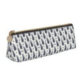 thumbnail image 1 of Naloa Blue Leaves Print Leather Pencil Case - Portable Big Capacity Pencil Pouch Organizer Bag Stationery Bag for Work & Office Pencil Pen Case, 1 of 5