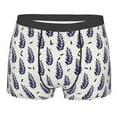 thumbnail image 1 of Naloa Blue Leaves Print Mens Underwear - Boxers for Men, Classic Briefs for Men, 1 of 9