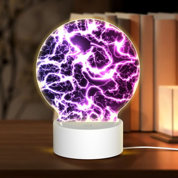 Naloa Blue Lightning Acrylic LED Night Light Custom LED Lights Personalized Nightlight Customized Gifts for Family Couples Friends