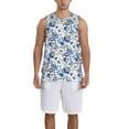 thumbnail image 1 of Naloa Blue Paisley Basketball Jersey Reversible Men's Mesh Athletic Sports Shirts Training Practice S-4XLXX-Large, 1 of 6
