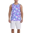 thumbnail image 1 of Naloa Blue Skull Daisy Basketball Jersey Reversible Men's Mesh Athletic Sports Shirts Training Practice S-4XL4X-Large, 1 of 6