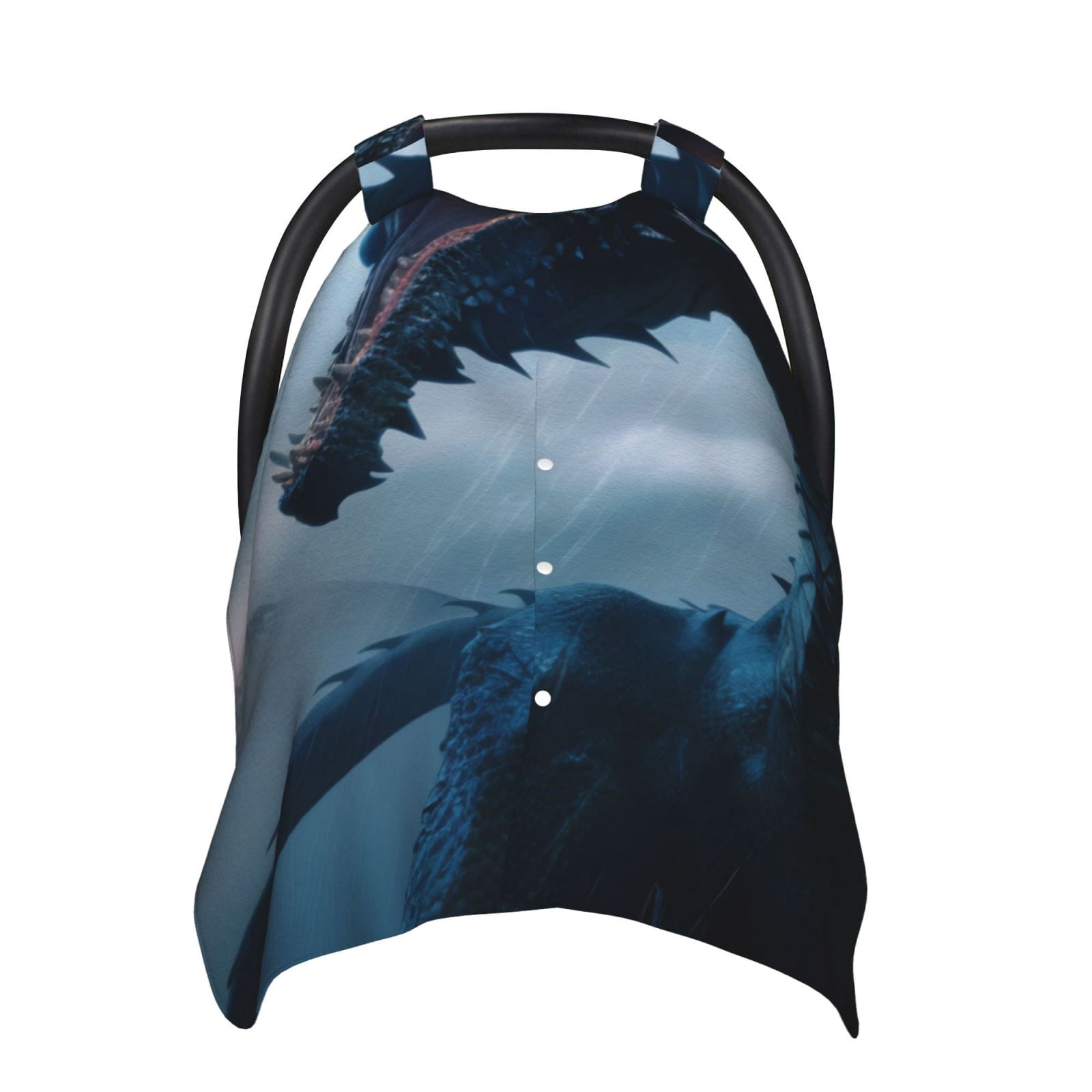 Naloa Blue Thunder Storm Dragon Baby Car Seat Cover, Breathable Baby Carrier Cover, Multiuse Baby Carrier Cover & Nursing Breastfeeding Cover
