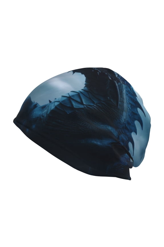 Blue Thunder Storm Dragon Beanie for Men Women Knitted Unisex Winter Hat Beanies Cap Knit Cuffed Beanies Hats