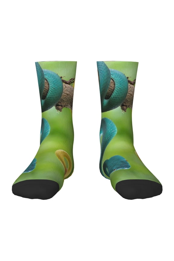 Blue Viper And Yellow Viper Snake Kids Socks Unisex Kids and Toddlers' Crew Socks, ,1 Pairs