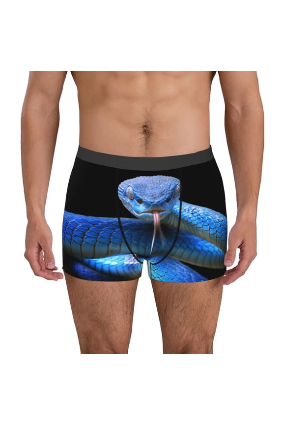 Blue Viper Snake 2 Mens Underwear - Boxers for Men, Mens Boxer Briefs, Classic Briefs for Men-XX-Large