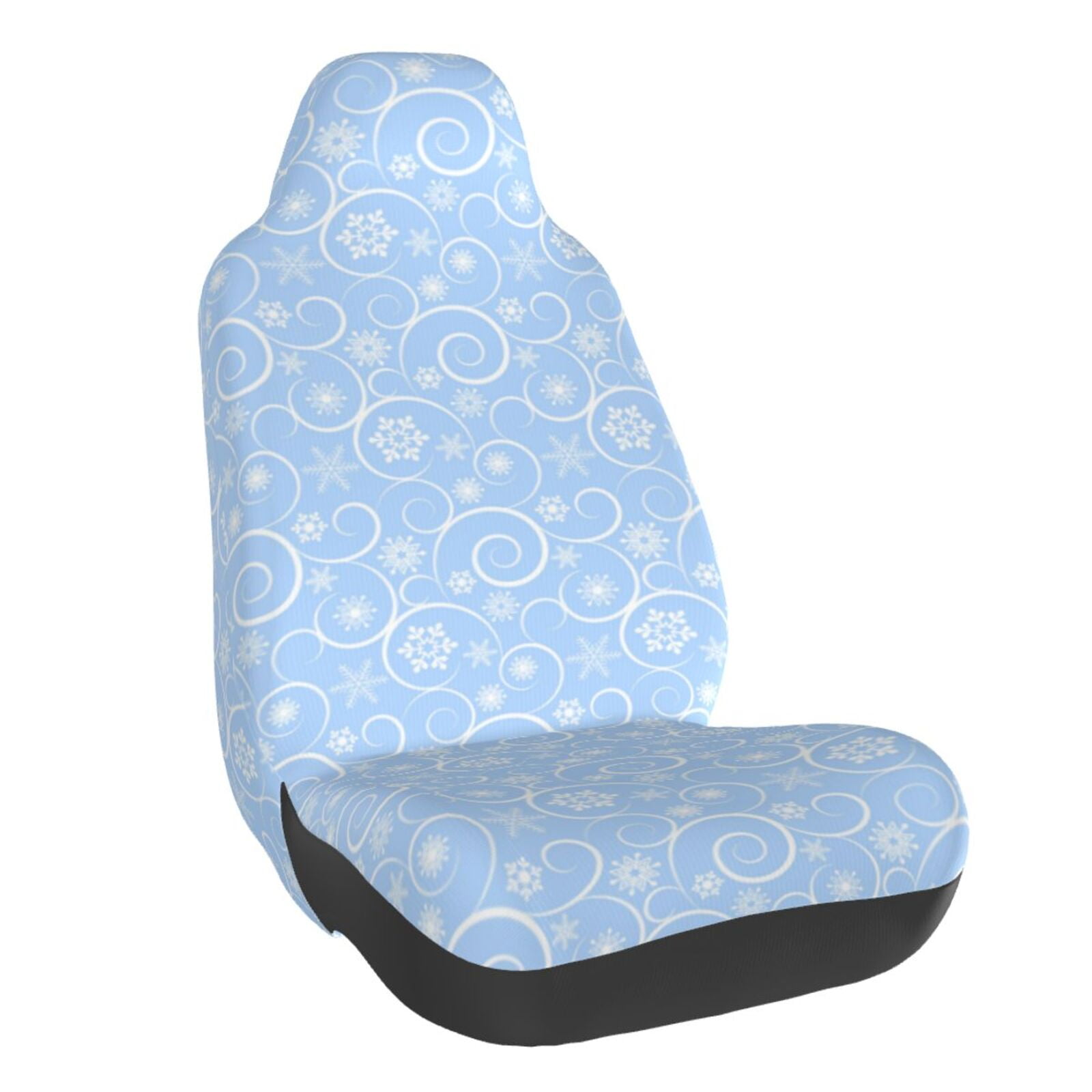 Naloa Blue snowflakes elegant Car Seat Covers Universal Front Seat