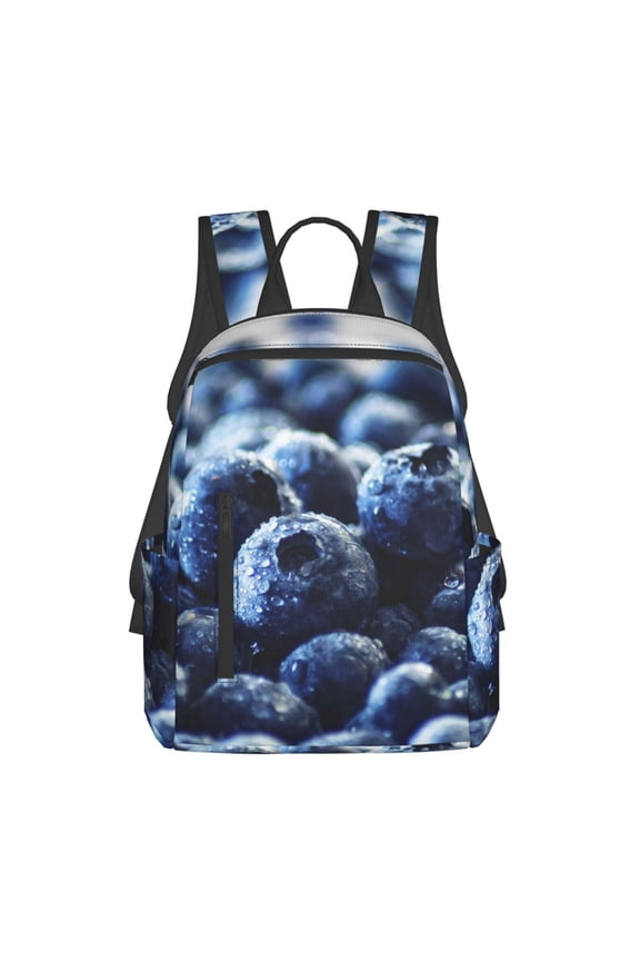 Blueberry Print Lightweight DayBackpack Suitable for school, work, shopping, travel, etc.