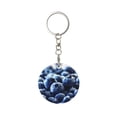thumbnail image 1 of Naloa Blueberry Print Round Keychain Keychain Key Ring, Key Tag, Key Chain Bulk for Gift Accessories (Round), 1 of 7