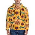 thumbnail image 1 of Naloa Bohemian Sunflower Men's Casual Hooded Collar Drawstring Hoodies Pullover Sweatshirts Casual Long Sleeve Shirts-4X-Large, 1 of 7