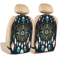 thumbnail image 1 of Naloa Boho Dreamcatcher 2Pcs Anti-Kick Back Seat Cover Kick Mat, Car Seat Protector with 3 Storage Pockets, 1 of 8