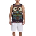thumbnail image 1 of Naloa Boho Owl Basketball Jersey Reversible Men's Mesh Athletic Sports Shirts Training Practice S-4XLXX-Large, 1 of 6