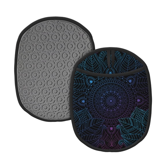 Naloa Boho Silicone Pot Holders, Oven Mitts Heat Resistant Hot Pads, Non Slip Pot Holder for Kitchen Baking and Cooking 9.4 x 7.5 Inches