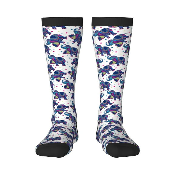 Naloa Boho elephant Knee Socks, High Socks Long Stretchy Sock Women Knee High Stocking, Long Socks for Women