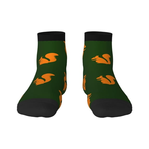 Naloa Bold Squirrel Silhouettes Ankle Socks for Women Non Slip Socks No Show Socks Classic Low Cut Casual Socks Casual Socks