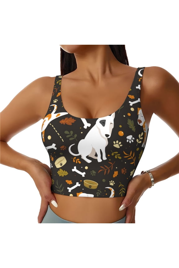 Bones And Leaves Sports Bras for Women,Sports Bras for Women High Support with Removable Pads-Medium