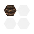 thumbnail image 1 of Naloa Bookshelves Leather Coasters for Drinks, Durable Drink Coasters 4 Set for Tabletop Protection, Luxurious Home Décor and Housewarming Gift ( {designName})Hexagon, 1 of 6