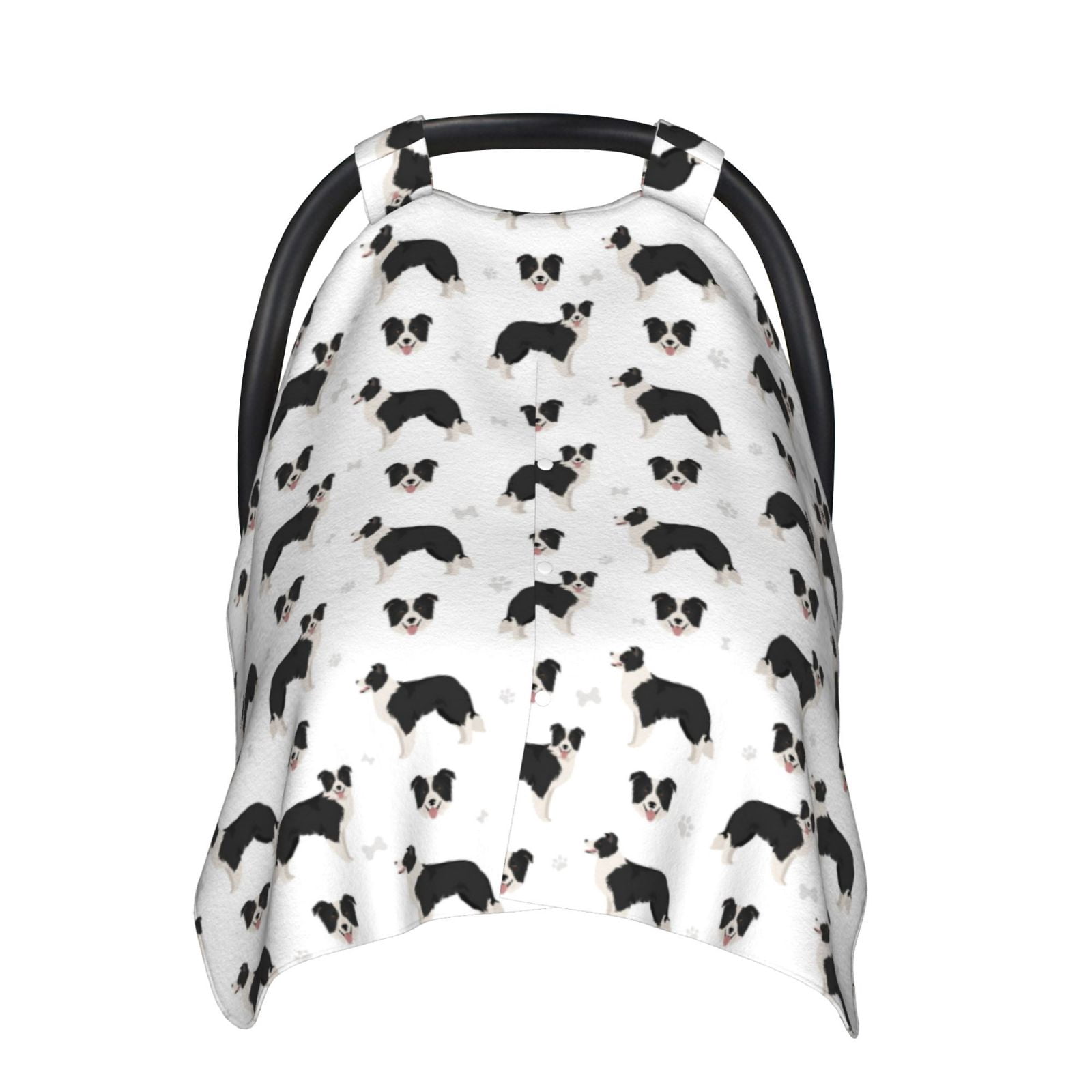 Naloa Border Collie Dog Baby Car Seat Cover, Breathable Baby Carrier Cover, Multiuse Baby Carrier Cover & Nursing Breastfeeding Cover