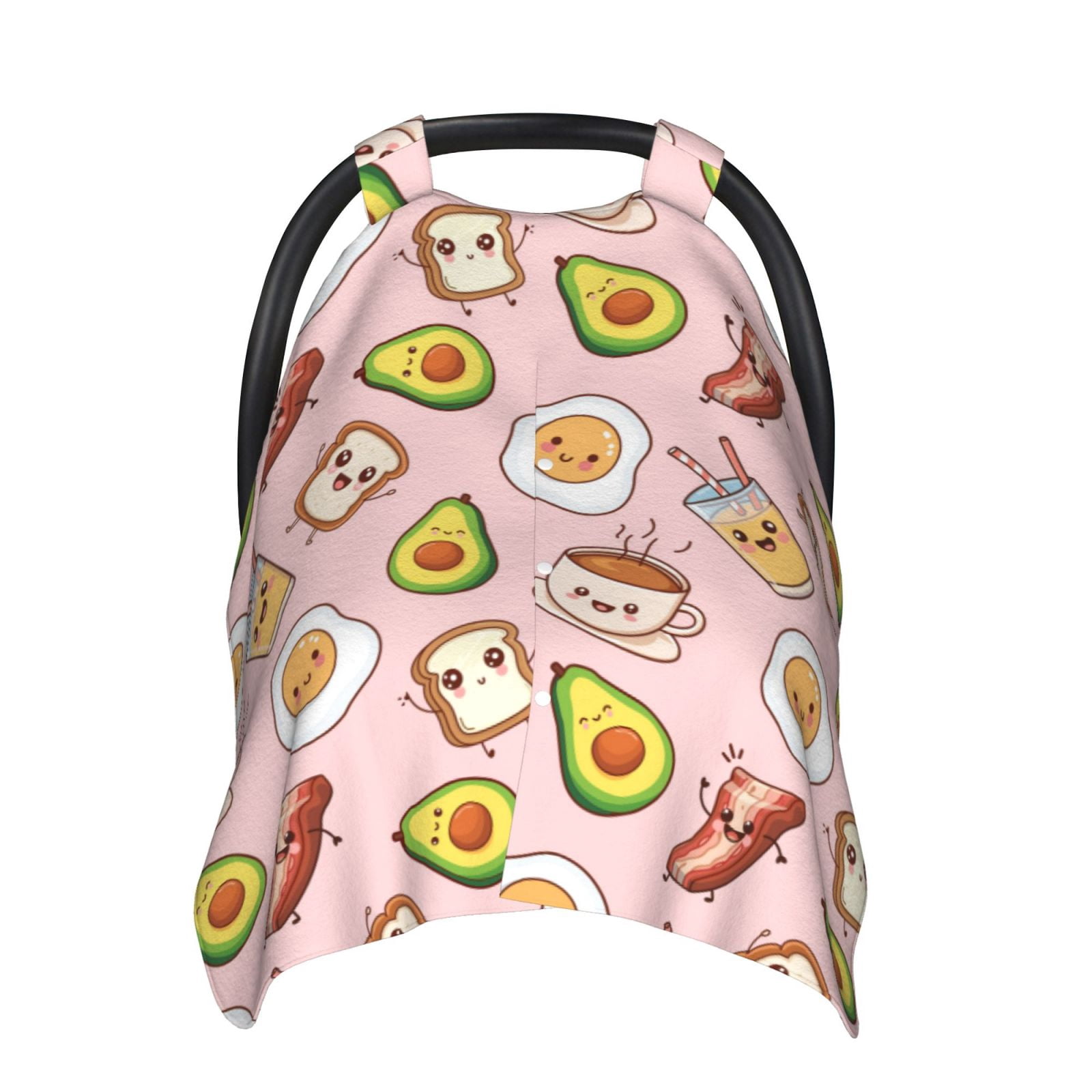 Naloa Breakfast Baby Car Seat Cover, Breathable Baby Carrier Cover, Multiuse Baby Carrier Cover & Nursing Breastfeeding Cover