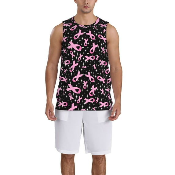 Naloa Breast Cancer Awareness (2) Basketball Jersey Reversible Men's Mesh Athletic Sports Shirts Training Practice S-4XLSmall