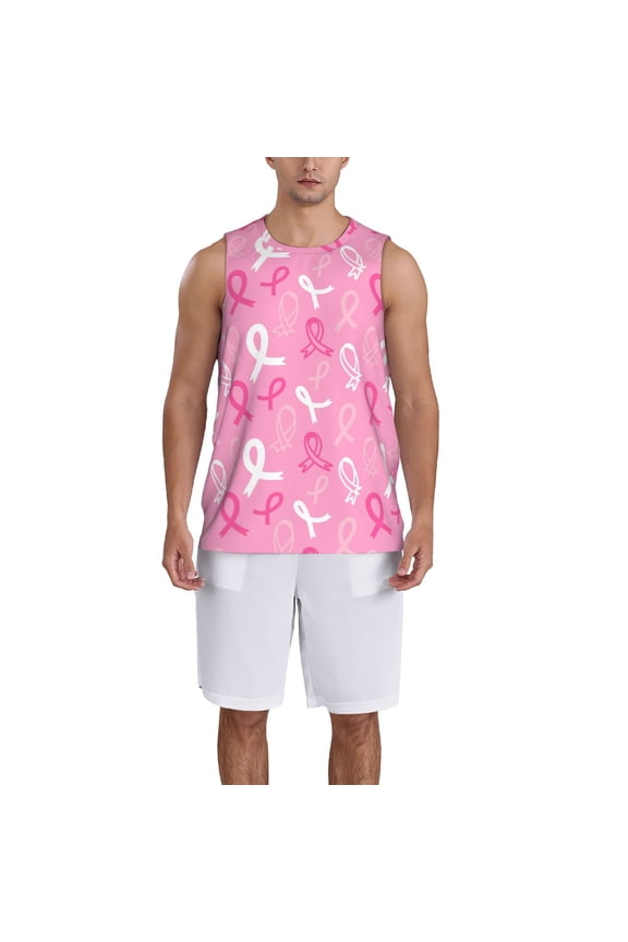 Breast Cancer Awareness (3) Basketball Jersey Reversible Men's Mesh Athletic Sports Shirts Training Practice S-4XL4X-Large