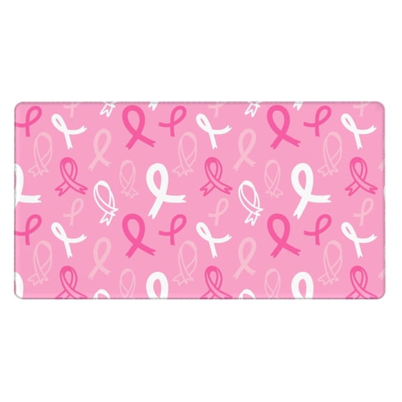 Naloa Breast Cancer Awareness (3) Gaming Mouse Pad Large Mouse Mat Long Extended Desk Pad Non-Slip Rubber Mice Pads Stitched Edges Thin Pad (16x29.5 Inch)